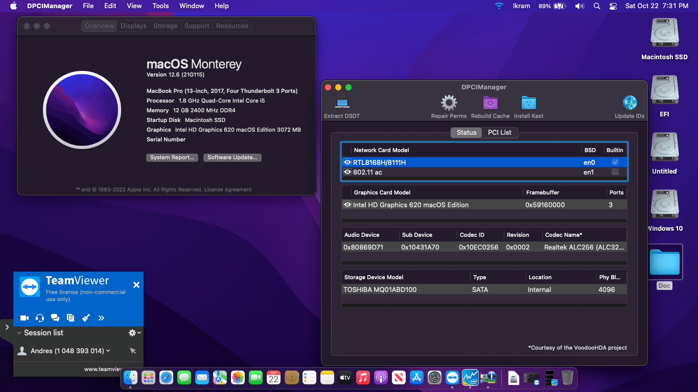 Success Hackintosh macOS Monterey 12.6 Build 21G115 in Asus A442UR-GA042T